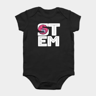 STEM Science Technology Engineering Math Typography Baby Bodysuit